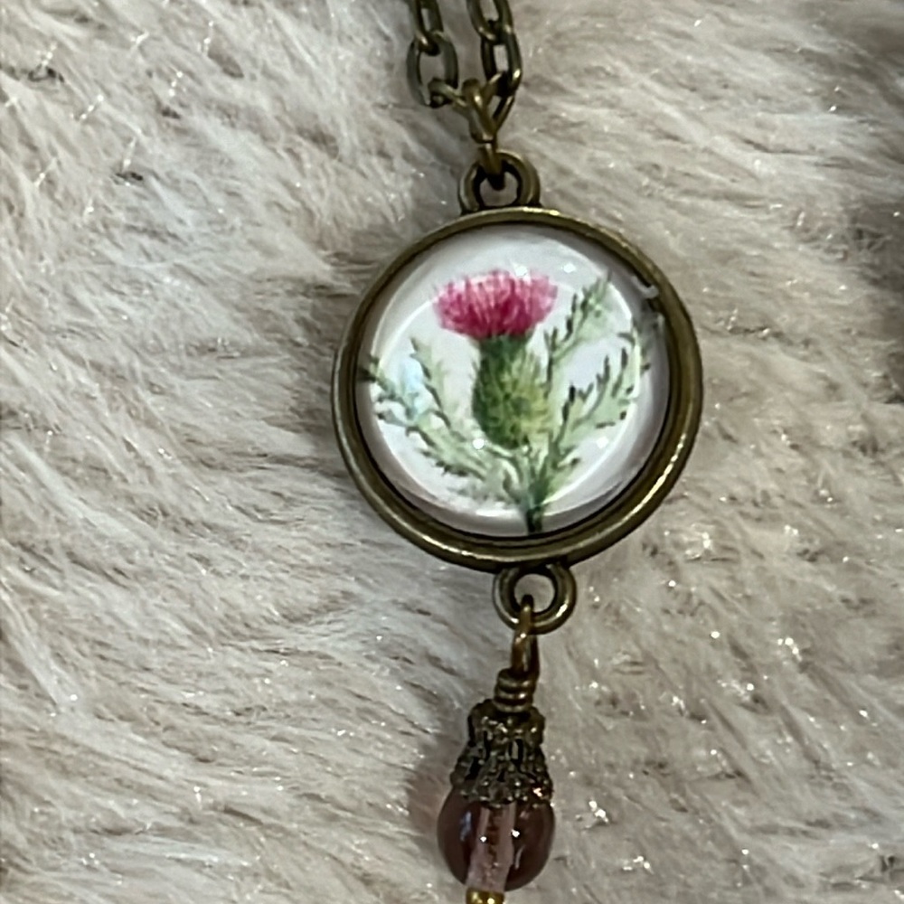 Scottish Thistle Necklace- Outlander
